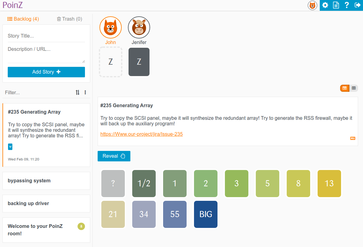 PoinZ - Open Source Distributed Planning Poker